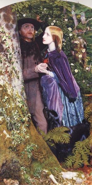 Arthur Hughes The Long Engagement Norge oil painting art